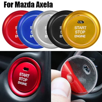 Motor Push Start Stop Ateşleme Düğmeleri Halka Kapak Kapağı Daire Kılıfları Mazda CX - 3 Axela CX-4 CX5 CX 5 CX-5 Atenza Araba İç
