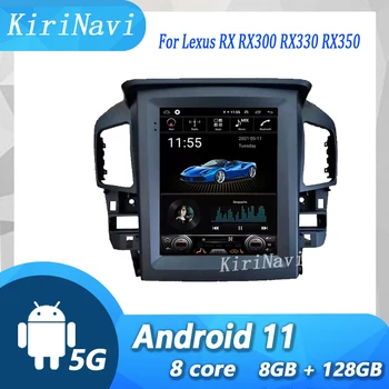 KiriNavi Tesla Tarzı Android 11 Araba Radyo Lexus RX İçin RX300 RX330 RX350 araç DVD oynatıcı Oynatıcı Stereo GPS Navigasyon 4G DSP 1998-2004
