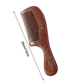 Anti-statik İnce Diş Tarak Ahşap Saç Şekillendirici Aracı Dolaşık Açıcı Tarak El İşi Doğal Sandal Ağacı Tarak saç aksesuarları