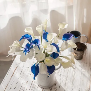 PU Mini Calla İmitasyon Çiçek ve Yapay Çiçek Toptan Düğün El Çiçek Ev Dekorasyon Ücretsiz Kargo