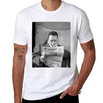 Albert Camus Portre Tee T-Shirt grafik t shirt sevimli giysiler erkekler grafik t shirt