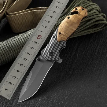 Yeni Cep Katlanır Kamp Mini Bıçak Beyaz katı ahşap Saplı Survival Kendini Savunma Avcılık Taktik Bıçaklar Açık EDC Araçları