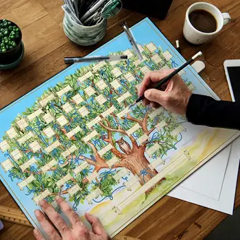 Aile Ağacı Grafik Yaratıcı Nesil Şecere Poster Doldurulabilir Soy Grafik Aile Ağacı Resim Dekor Aile Geçmişi Fotoğraf