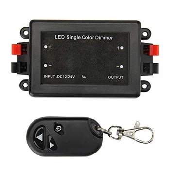 LED Tek Renk Dimmer 3 Anahtar RF Uzaktan Kumanda Kablosuz LED Denetleyici 12V 24V 8A SMD 5050 5630 3528 COB LED Şerit ışık