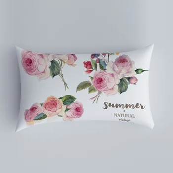 Amerikan country çiçek desen kanepe başucu yastık örtüsü modern basit rahat bel yastığı minder örtüsü yastık dekorasyon ev
