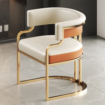 Modern Lüks Yemek Sandalyeleri Rahat Altın Bacaklar Yetişkinler Dirsek Desteği Sandalyeler Tasarımcı Benzersiz Silla Plegable Kapalı Malzemeleri