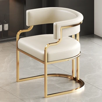 Modern Lüks Yemek Sandalyeleri Rahat Altın Bacaklar Yetişkinler Dirsek Desteği Sandalyeler Tasarımcı Benzersiz Silla Plegable Kapalı Malzemeleri