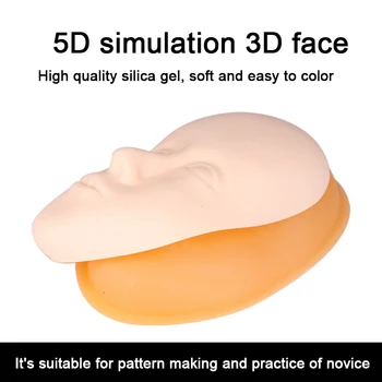 Silikon Uygulama Sahte Kafa Kullanımlık Manken Kafa Cilt 5D Makyaj Eğitim Aksesuarı