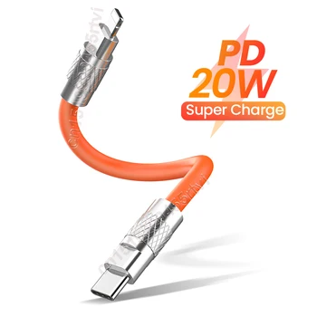 PD20W Çinko Alaşım Sıvı Silikon Hızlı şarj USB C Tipi Kablo 25cm 50cm Kısa Kablo İçin Uygun 14 13 Pro Max şarj kablosu