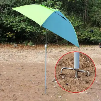 Şemsiye Çim Başak Çok Fonksiyonlu Taşınabilir Kalınlaşmış Gümüş Renk Şemsiye Standı Desteği Bölünmüş Zemin Başak Açık Metal Balık