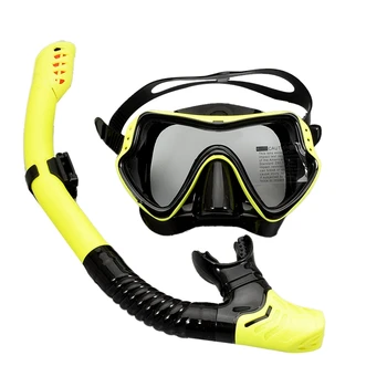 Profesyonel Tüplü dalış maskesi Şnorkel Seti Silikon Anti-Sis Gözlük Gözlük Yüzme Havuzu Ekipmanları