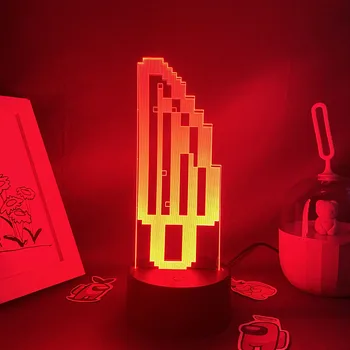 Oyun Bağlama Isaac Yeniden Öğe annemin Bıçak 3D Led Neon Gece Lambası Erkek Arkadaşı İçin Hediye yatak odası dekoru Oyuncular Prop Lav Lambası