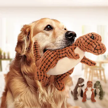 Eğlenceli Pet Oyuncak Köpek Peluş Hayvan çiğneme oyuncağı Aşınmaya dayanıklı Gıcırtı Sevimli Tilki Oyuncaklar Köpek Yavrusu Oyuncak İnteraktif Oyuncak Malzemeleri
