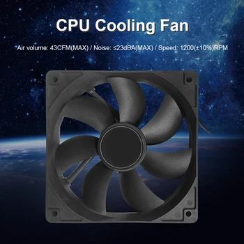 120mm 4 Pin PC Kasa CPU Soğutma Fanı Sessiz Radyatör Soğutucu Bilgisayar Aksesuarları