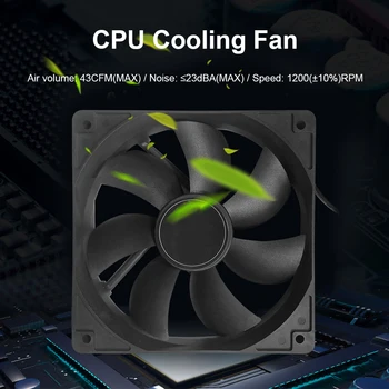 120mm 4 Pin PC Kasa CPU Soğutma Fanı Sessiz Radyatör Soğutucu Bilgisayar Aksesuarları