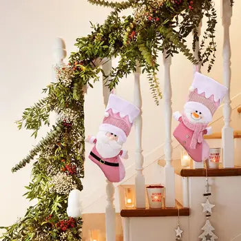 Kardan adam Noel Çorap Kullanımlık Noel Çorap Kapasiteli Şenlikli Tasarımlar Noel Ağacı Asılı hediye keseleri Parti için