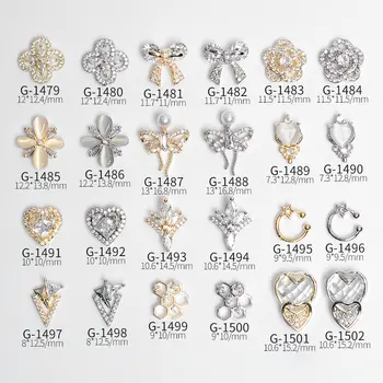 3 adet / grup 3D Aşk Çiçek Zirkon Kristaller Metal Alaşım Rhinestones Takı Nail Art Süslemeleri Çivi Aksesuarları Takılar Malzemeleri