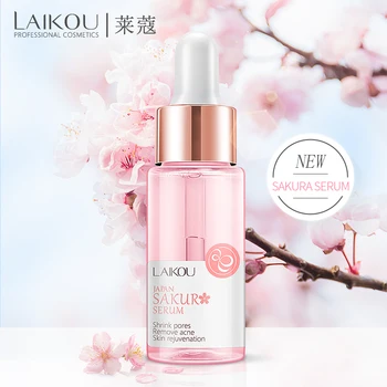 Laıkou Yağ Kontrolü Parlatıcı Gençleştirme Cilt Sakura Serum Besler Özü renk açıcı serum Cilt Bakımı Yüz Bakımı