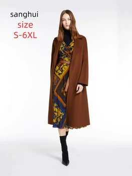 2023 Yeni Kaşmir Ceket kadın Ceket Maxmar kadın ceketi Çift taraflı Ceket Ceket J Karamel Uzun Tarzı