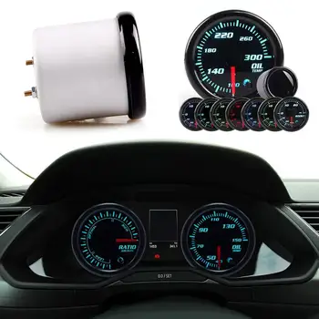 Yeni 2 inç Renkli Araba Modifiye Elektronik Enstrüman Su Sıcaklığı Voltmetre Ölçer Ölçer Türbin Sıcaklık Yağ Masa I2V6