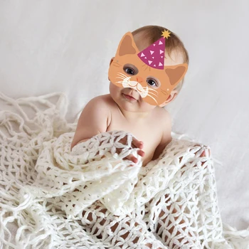 Çocuklar Doğum Günü Partisi Maskesi Sevimli Pet Kediler Tema Parti Süslemeleri Karikatür Kedi Maskeleri Bebek Duş Parti Malzemeleri Şekeri