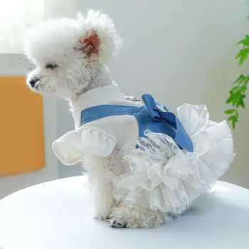 Giymesi Kolay Evcil Hayvan Elbisesini Çıkar Şık İnci Prenses Köpek Elbisesi Giymesi Kolay Evcil Hayvan Giysileri Moda için Küçük