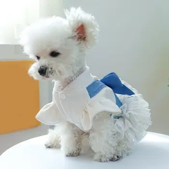 Giymesi Kolay Evcil Hayvan Elbisesini Çıkar Şık İnci Prenses Köpek Elbisesi Giymesi Kolay Evcil Hayvan Giysileri Moda için Küçük