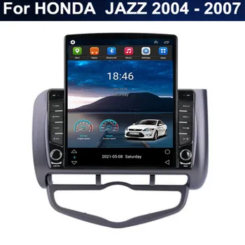 Tesla Tarzı 2 Din Android 12 Araba Radyo HONDA JAZZ FİT 2004 - 2007 İçin Multimedya Video Oynatıcı GPS Stereo Carplay DSP Kamera