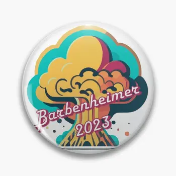 Barbenheimer 2023 Yumuşak Düğme Pin Şapka Broş Yaka Kadın Karikatür Rozeti Takı Yaratıcı Moda Yaka Pin Sevimli Sevgilisi Komik