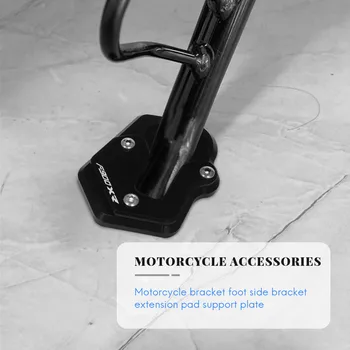 Motosiklet Kickstand Ayak Yan Ayak Uzatma Pad Destek Plakası F900XR F900 XR F 900XR 2020 (Siyah)