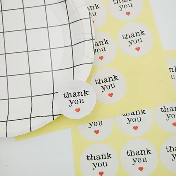 Teşekkür Ederim Çıkartmalar Kırmızı Kalp Hediye Kağıt Etiketleri Ev Yapımı Ekmek Pişirme Düğün Parti dekorasyon çıkartması Zarf Mühür Kırtasiye