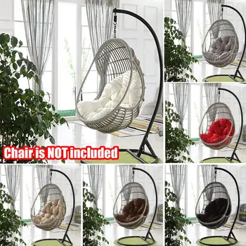(Sadece Yastık)yuvarlak Asılı Yumurta Hamak Sandalye Minderi salıncak koltuğu Yastık Kalın Yuva Asılı Sandalye Geri Kapalı Açık Veranda