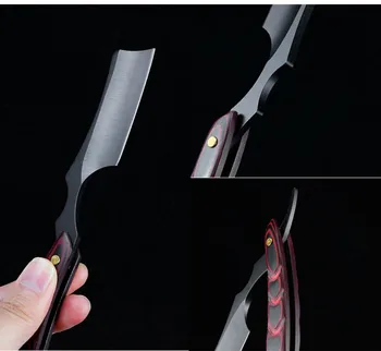 Erkekler berber jileti tıraş bıçağı Düz Kenar Paslanmaz Çelik Profesyonel berber jileti Katlanır Tıraş Tıraş Sakal Kesici