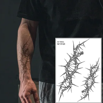 Yeni Bitkisel Dövme Etiket Yarı Kalıcı Su Geçirmez Çiçek Kol Gerçekçi Suyu Dövme Vücut Sanatı Çıkartmaları Erkekler Kadınlar