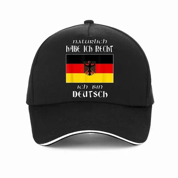 Ich Bin Deutsch şapka Komik Alman Dili Almanya Söyleyerek Rahat beyzbol şapkası Pamuk Adam baba şapkası Ayarlanabilir Snapback Şapka
