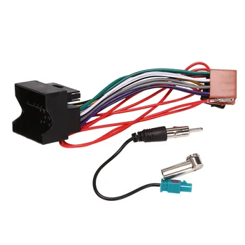 Araba Stereo Ses ISO Güç Kablo Demeti Kablo için Peugeot 207 307 407 Citroen için C2 C5 Radyo Anten Tel Adaptörü