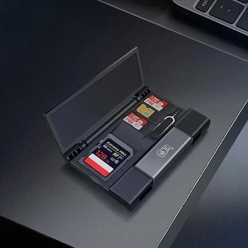 Kawau USB3. 1 (kartuşlu C350D OTG) tip-c Hafıza kart okuyucu Çok fonksiyonlu SD TF Çift Kart Yuvası USB / Tip-C / Mikro USB Interf