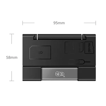 Kawau USB3. 1 (kartuşlu C350D OTG) tip-c Hafıza kart okuyucu Çok fonksiyonlu SD TF Çift Kart Yuvası USB / Tip-C / Mikro USB Interf