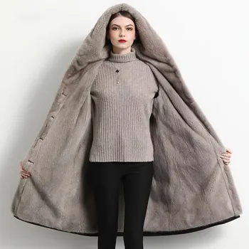Kış Rüzgarlık Sıcak Astar Parkas Kadın Ceket Kapşonlu Kalın Kış Ceket Uzun Palto Kadın Sıcak Trençkot 2023 Yeni