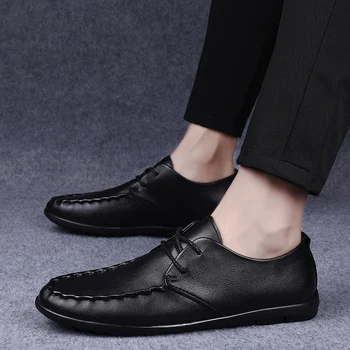 Erkek Elbise Ayakkabı hakiki deri Zarif Rahat Ofis Düğün Ayakkabı erkek Deri İtalyan erkek mokasen ayakkabıları İtalyan tarzı erkek ayakkabısı