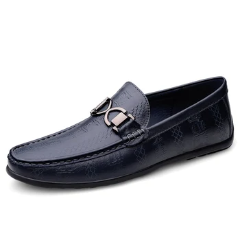 Hakiki Deri erkek ayakkabıları Klasik Tüm Maç Bürosu Flats Ayakkabı Erkekler için Erkek Rahat Sürüş Ayakkabı Lüks Marka Erkek Loafer'lar