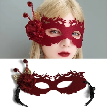 Cadılar bayramı Yetişkin Prenses Makyaj Topu SoftFelt Maskesi GoldPlated Parti Yarım Yüz Seksi ve Komik Göz Maskesi Kız Erkek Unisex