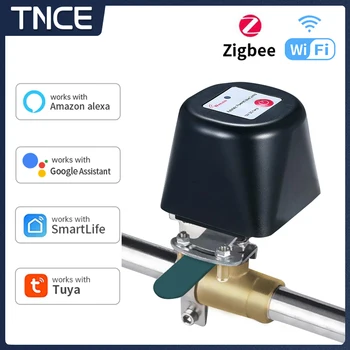 TNCE TUYA WİFİ ZigBee Akıllı Su Vanası Gaz / su Vanası Denetleyicisi İle Çalışır Su Sensörü Alexa Google Ev Akıllı Yaşam App