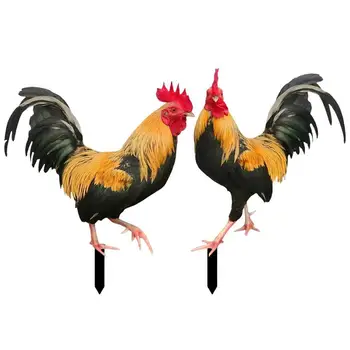 Tavuk Bahçe Stakes Vernik Malzeme Gerçekçi Tavuk Tasarım sevgililer Günü Cadılar Bayramı Doğum Günleri İçin Uygun Hediye