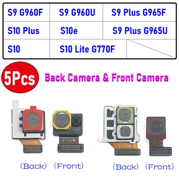 5 Adet, Test Edilmiş Samsung S10e S10 Lite S9 Artı G960F G960U G965F G965U Arka Büyük Ana Kamera Modülü Ve Ön Küçük Kamera Modülü