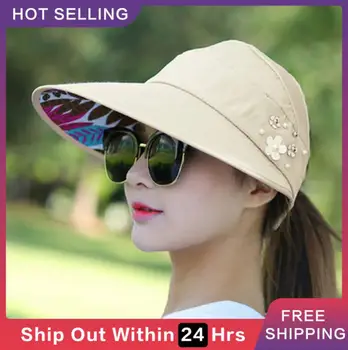 Yaz Şapka Kadınlar İçin Esnek Anti-UV Geniş Ağız siperlikli şapka Seyahat Kapaklar Moda Plaj Yaz Güneş koruma şapkası Nefes güneş şapkası