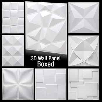 6 ADET 3D Plastik Kalıp Kiremit Paneli Kalıpları Alçı duvar taşı Duvar Sanatı Dekoratif Plastik Formu Duvar Paneli Sticker Tavan Paneli