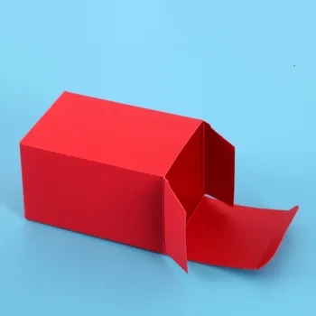 50 adet Kırmızı Kağıt Hediye Kutusu Düğün Şeker Tatlı Ambalaj Kutuları Çin Tarzı Şanslı Sürpriz Kutusu