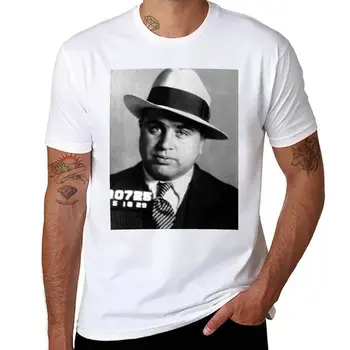 Yeni Al Capone B & W mugshot tişört estetik elbise kısa tişört anime tişört erkekler