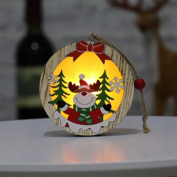 1 ADET Yıldız Ve Çan Baskılı Ahşap Kolye Noel Ağacı Süsleme DIY Ahşap El Sanatları Çocuklar Hediye Ev İçin Noel Partisi Dekoru